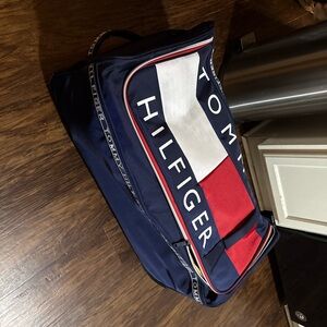 Tommy Hilfiger Blue and Red Duffel Bag